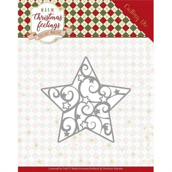 Find It Trading Precious Marieke Die-Swirl Star, Warm Christmas Feelings