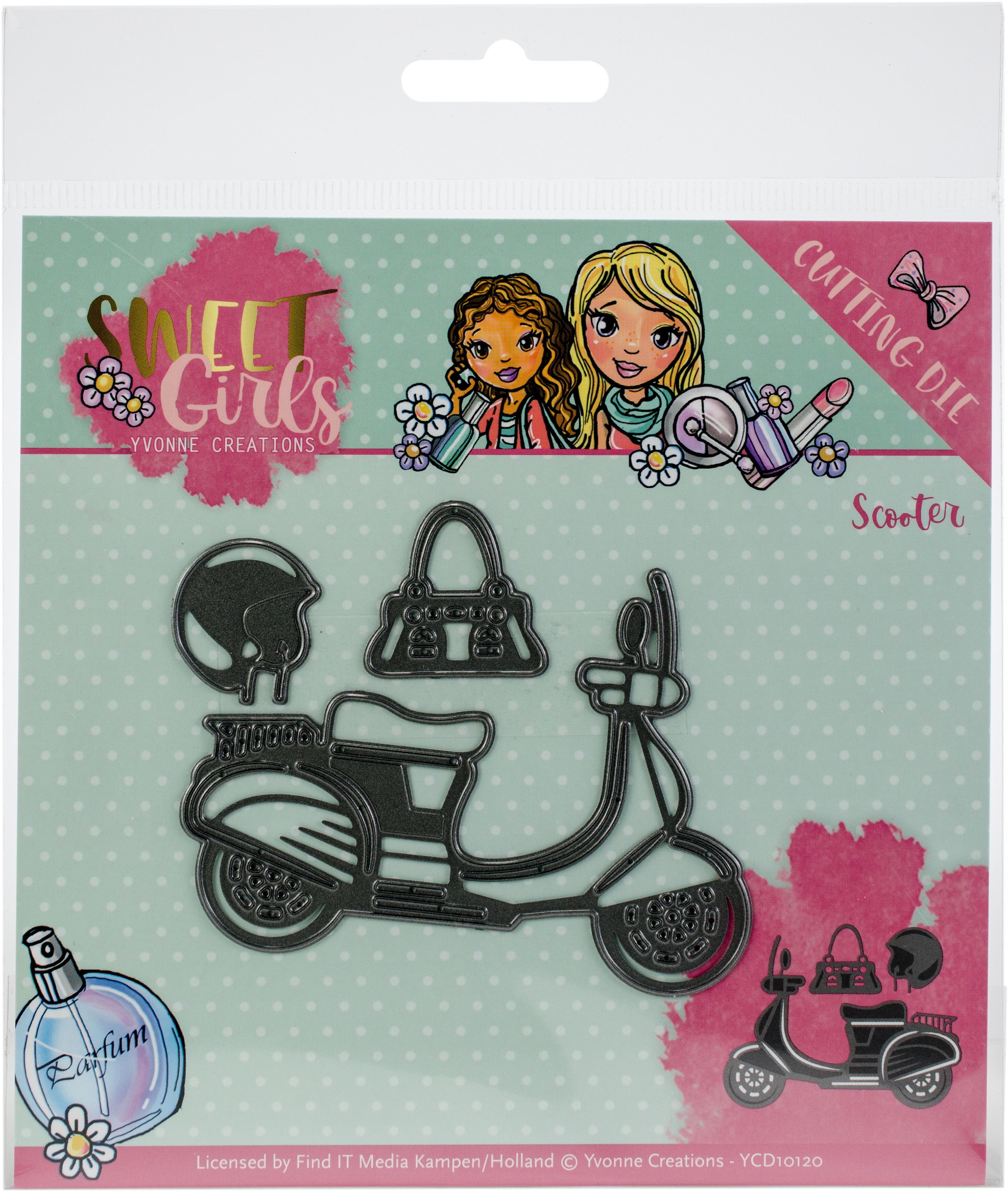 Find It Trading Yvonne Creations Sweet Girls Die-Scooter
