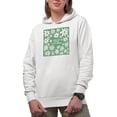 thumbnail image 1 of Find Joy in the Little Things, Flowers Art Merch Gift, White Hooded Sweatshirt or Hoodie, Small, 1 of 5