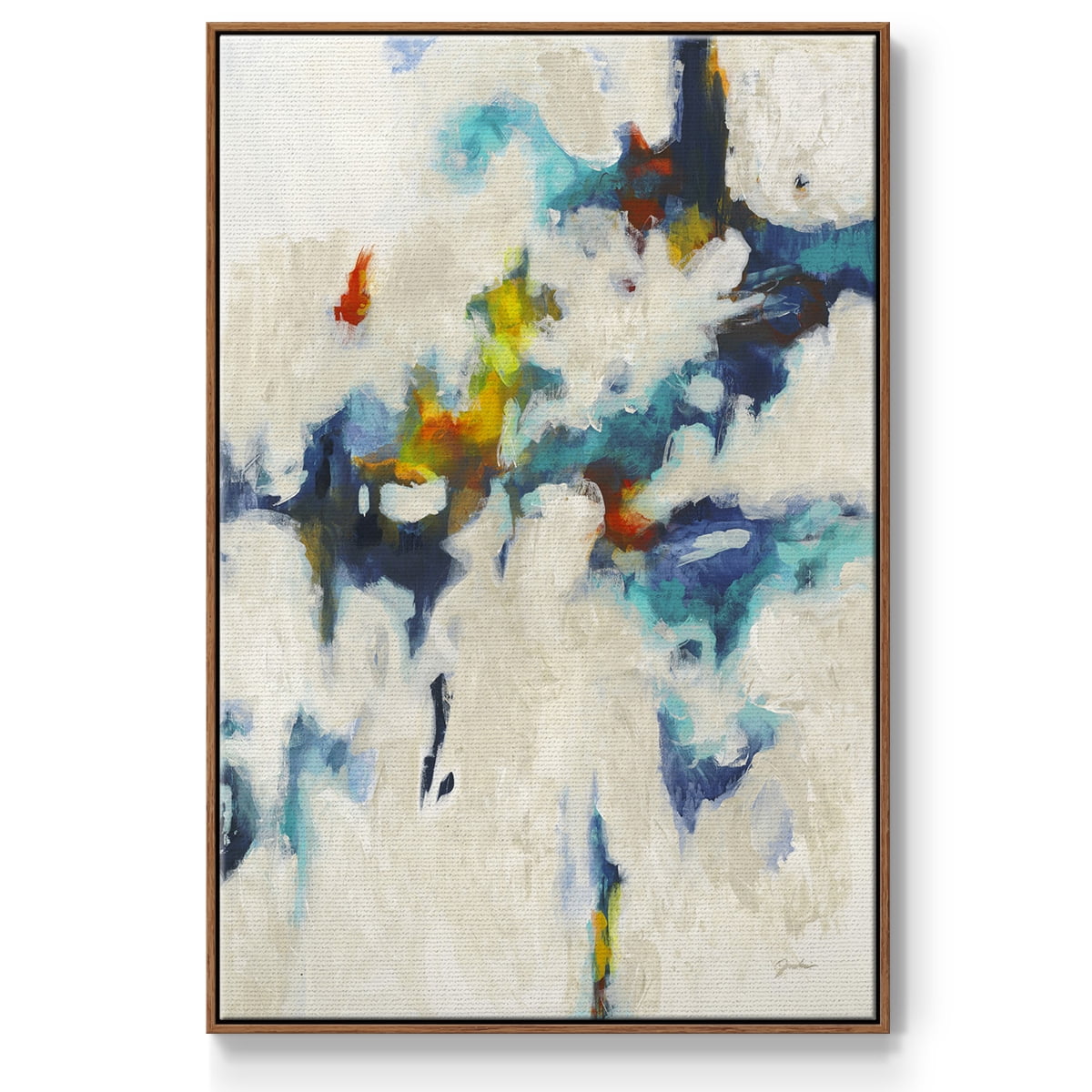Find & Seek Framed Premium Gallery Wrapped Canvas - Ready to Hang - 17 x 25 - Walnut Floating Frame