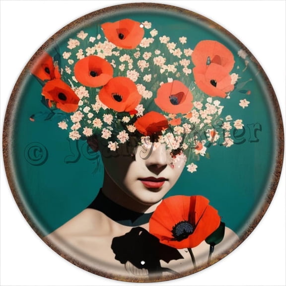 Find Your Soul Lose Your Mind Round Tin Signs Funny Bar Signs for Boho Bedroom Decor, Trippy Room, and Funky Wall Art, Mental Health Office, Cottage Core, and Spiritual Spaces 12x12 Inches