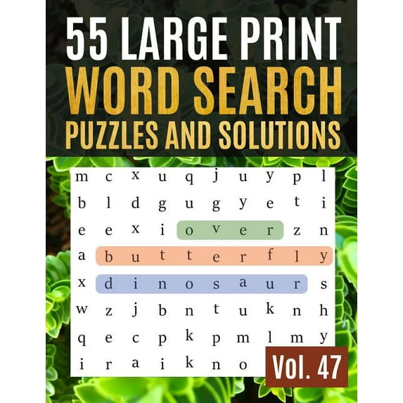 Find Words for Adults & Seniors: 55 Large Print Word Search Puzzles and Solutions : Activity Book for Adults and kids Wordsearch Easy Magic Quiz Books Game for Adults - Large Print (Find a Word for Adults & Seniors) (Series #47) (Paperback)