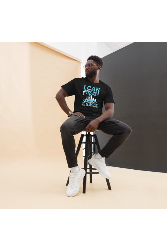 Find You House Real Estate Agent Broker Salesperson Realtor Graphic classic tee (Black, L)