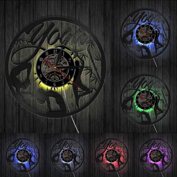 Find Your Balance Yoga Quotes On Life Wall Clock Yoga Studio Vinyl Record Wall Clock Mandala Om Meditate Zen Lotus Buddha Spirit