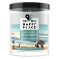 thumbnail image 1 of Find Your Happy Place Indoor/Outdoor Ocean Waves Sea Salt and Water Blossom Scented Candle, 3.25" x 3.25" Wax, Black, 1 of 9