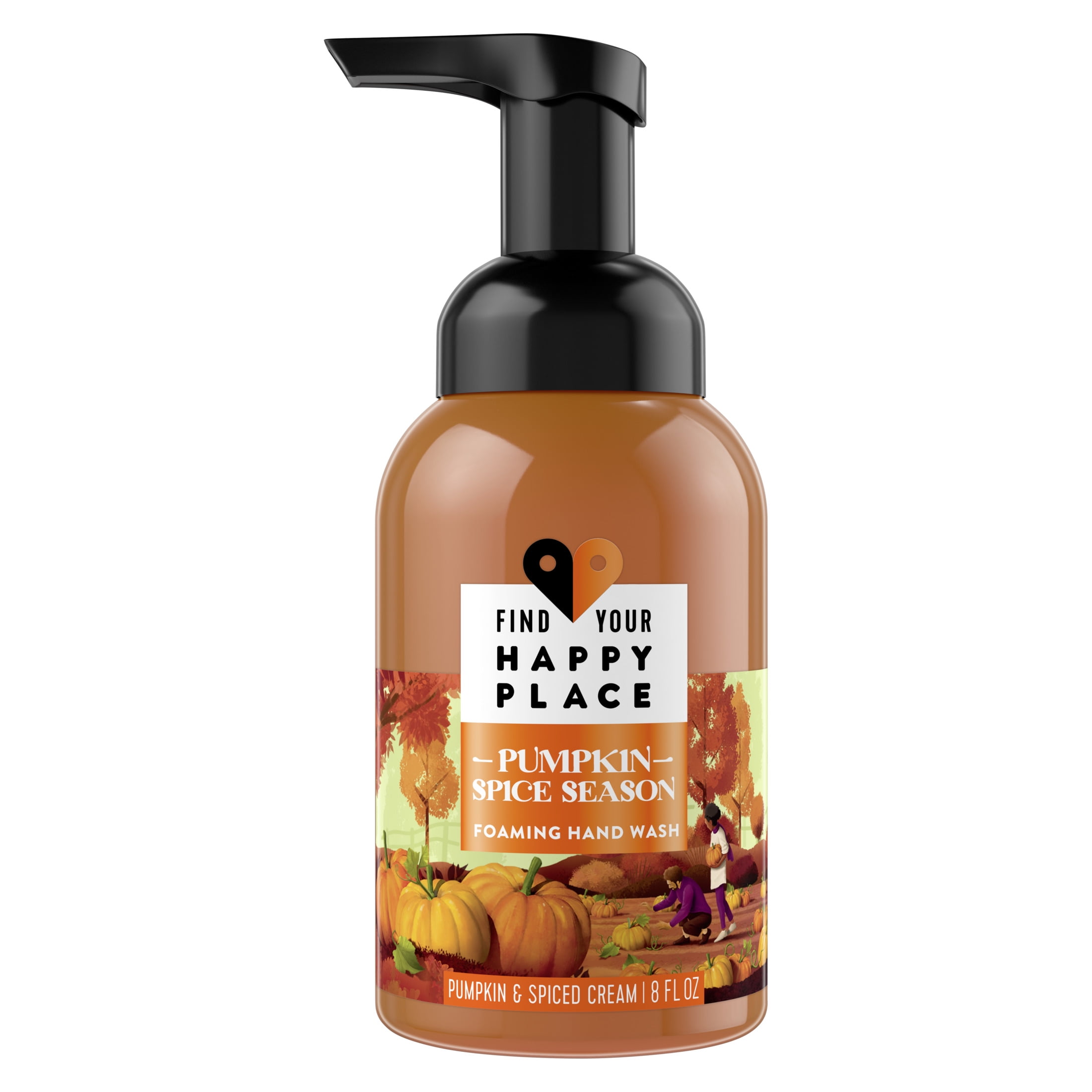 Find Your Happy Place Pumpkin Spice Season Foaming Liquid Hand Wash Pumpkin and Spiced Cream 8 oz
