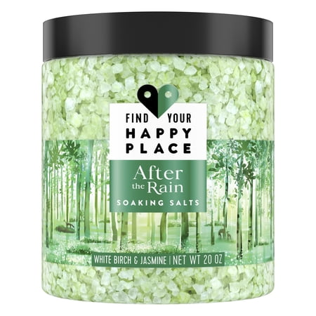 Find Your Happy Place Soaking Bath Salts After The Rain White Birch and Jasmine 20 oz