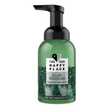 Find Your Happy Place Winter Wonderland, Foaming Liquid Hand Wash Candy Cane and Balsam Fir 8 fl oz