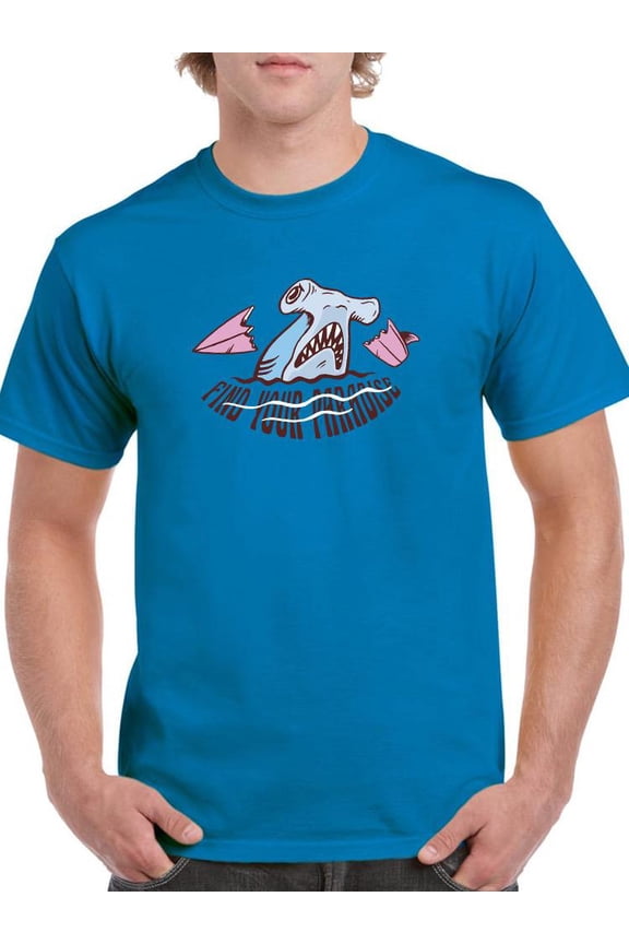 Find Your Paradise Shark T-Shirt Men -Smartprints Designs, Male x-Large