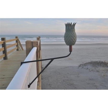 Find Your Passage LOW-MT-1510-WP-LITE Weathered Patina Pineapple Torch with Low Deck Mount