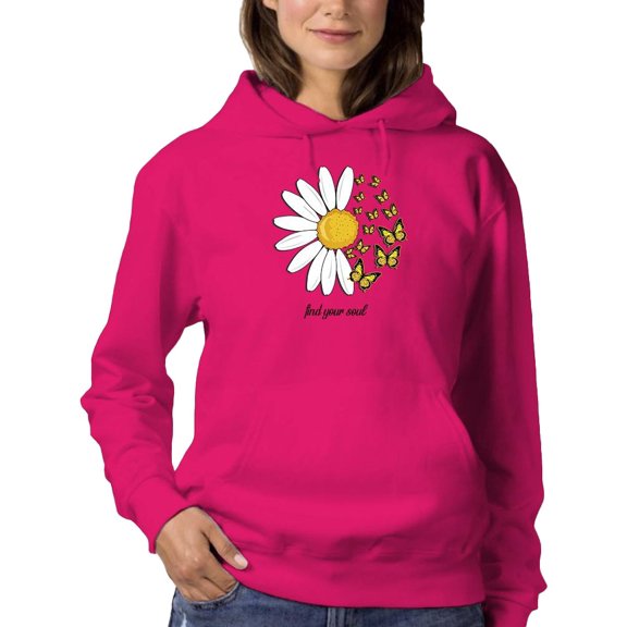 Find Your Soul Daisy Hoodie Women -Image by Shutterstock, Female Large