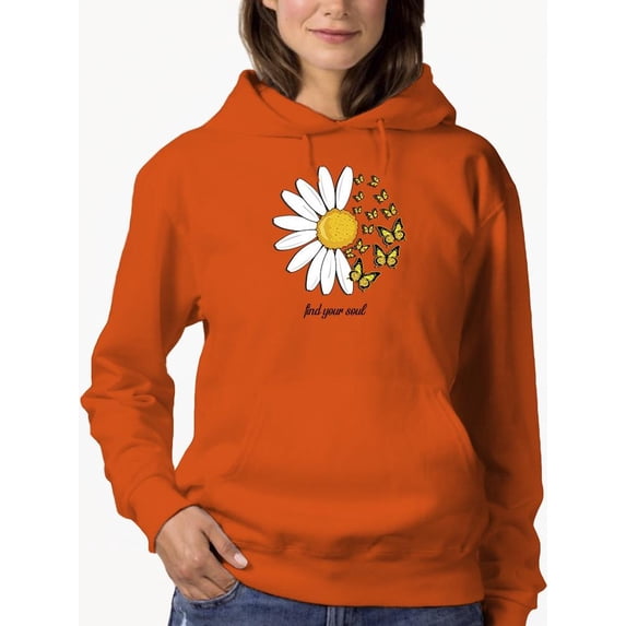 Find Your Soul Daisy Hoodie Women -Image by Shutterstock, Female x-Large