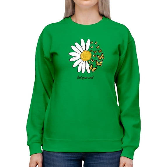 Find Your Soul Daisy Sweatshirt Women -Image by Shutterstock, Female 3X-Large