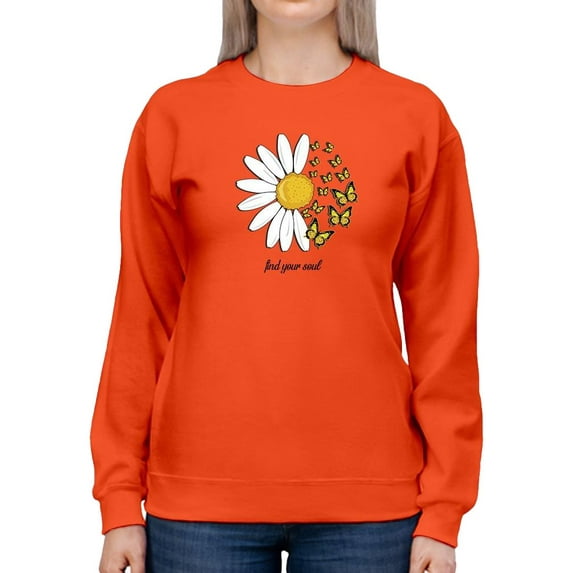 Find Your Soul Daisy Sweatshirt Women -Image by Shutterstock, Female 4X-Large
