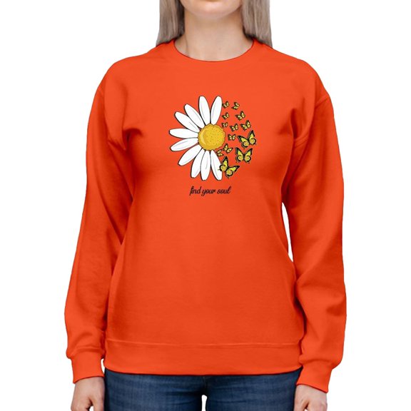 Find Your Soul Daisy Sweatshirt Women -Image by Shutterstock, Female Small