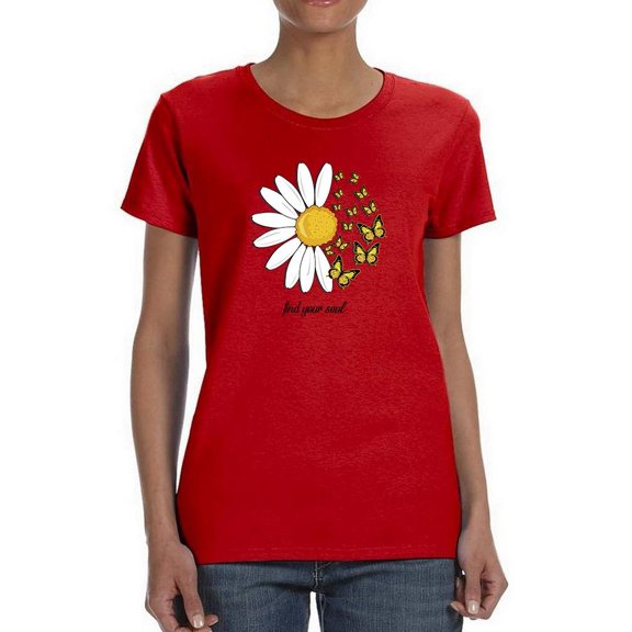 Find Your Soul Daisy T-Shirt Women -Image by Shutterstock, Female Large