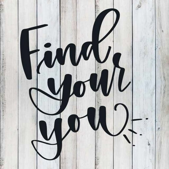 Find Your You Inspiration Rustic Farmhouse Style White Wood Sign Wall Décor Gift 8 x 8 Wood Sign B3-08080001023
