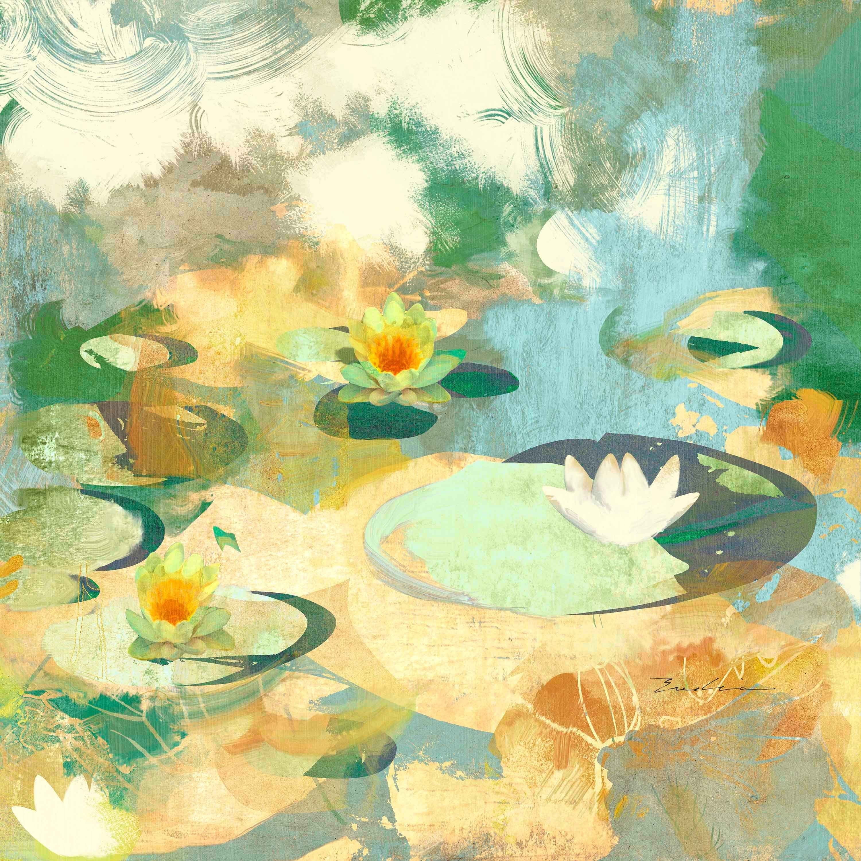 Marmont Hill 'Find A Water Lily Bloom' by Evelia Painting Print on Wrapped Canvas