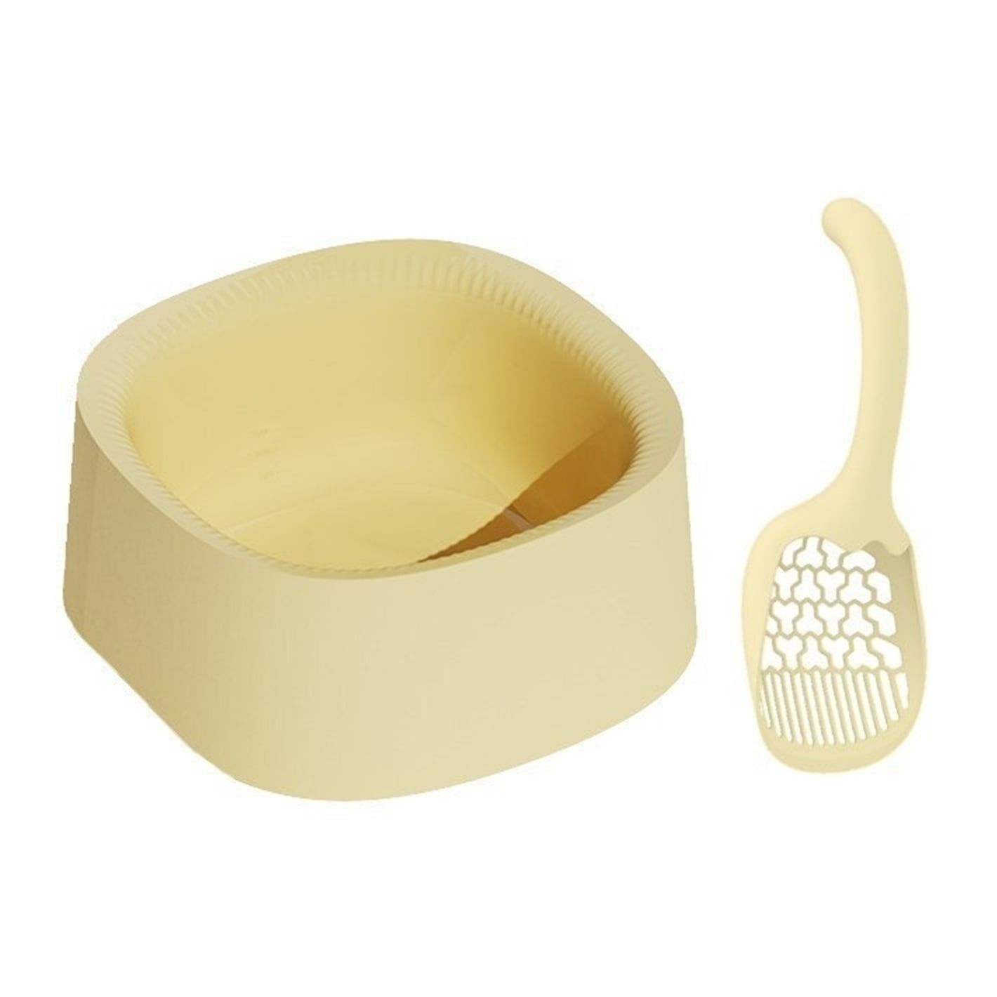 Find concave meoof oversized open cat litter box semi-closed cat toilet cat excrement shovel large space Anti-splash
