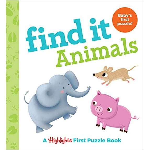Pre-Owned Find it Animals: Baby's First Puzzle Book (Highlights Find It Board Books) Paperback