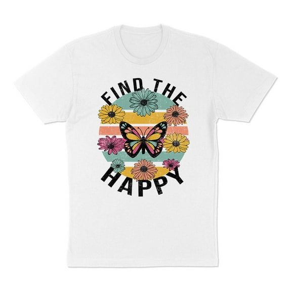 Find the Happy Butterfly Shirt Unisex Large White