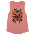 thumbnail image 1 of Find the Happy Butterfly Women's Muscle Tank X-Small Desert Pink, 1 of 5