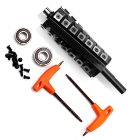FindBuyTool Machorool 6-Inch Helical Cutterhead ,Tungsten carbide blades,Spiral Cutterhead for 6" Jointer Machine, 4 Rows 30 Carbide Inserts,for YORKCRAFT YC-6J 6" Jointer Woodworking Tool
