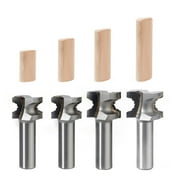 FindBuyTool Carbide Domino Tenon Router Bit Set, 1/2" Shank, 4pcs Set (D5/D6/D8/D10)