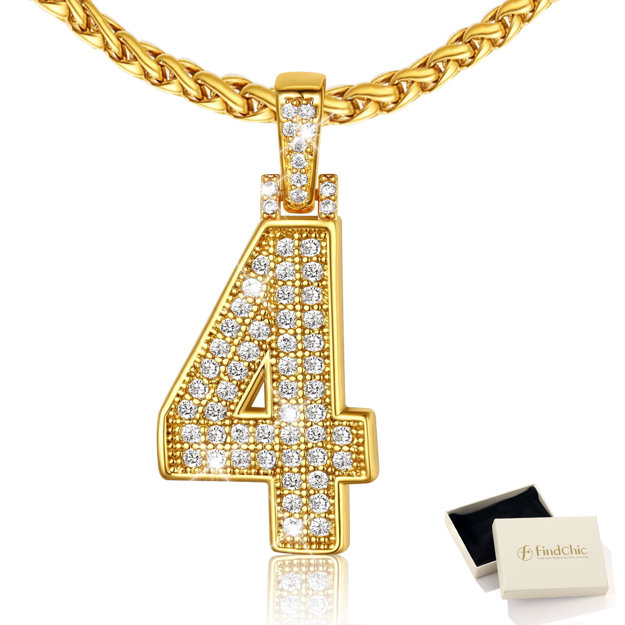 14k Vergoldete Hip Hop Kubik-Zirkonia Kette & Armband Herren Miami