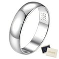 thumbnail image 1 of FindChic Simple Band Rings for Women, 5mm 925 Sterling Silver Ring Engagement Wedding Band for Couple with Gift Box-Size 9, 1 of 10