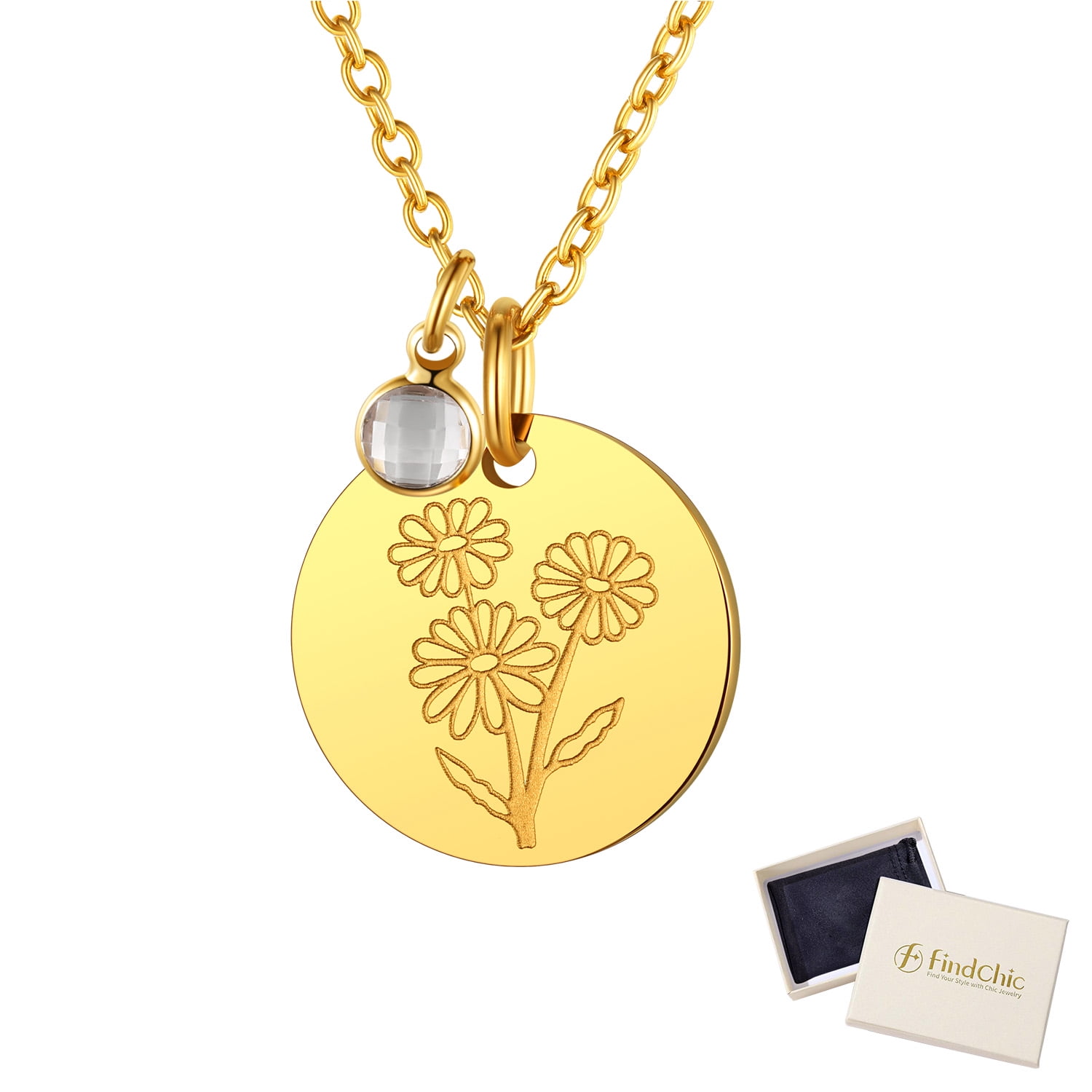 FindChic Zodiac Necklace For Women – 18K Gold Plated Personalized Horoscope Pendant, Birthday Gift With Engraving 4 thumbnail image