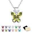 thumbnail image 1 of FindChic Birthstone Necklaces for Women, Dainty Butterfly Pendant Necklace Synthetic Peridot Necklace Birthday Anniversary Jewelry Gifts for Mother Wife Grandma, 1 of 8
