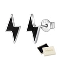 thumbnail image 1 of FindChic Black S925 Silver Stud Earrings for Womens, Dainty Simple Lightning Stud Earrings for Her Mother Birthday Valentine's Gift (Box), 1 of 8