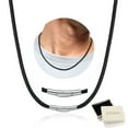 thumbnail image 1 of FindChic Black Waterproof Braid Leather Cord Necklace for Men, 2mm/3mm Width 16-30 inch Stainless Steel Chain Necklace Waxed Rope Chain to Match Pendant for Dad Husband, with Gift Box, 1 of 8