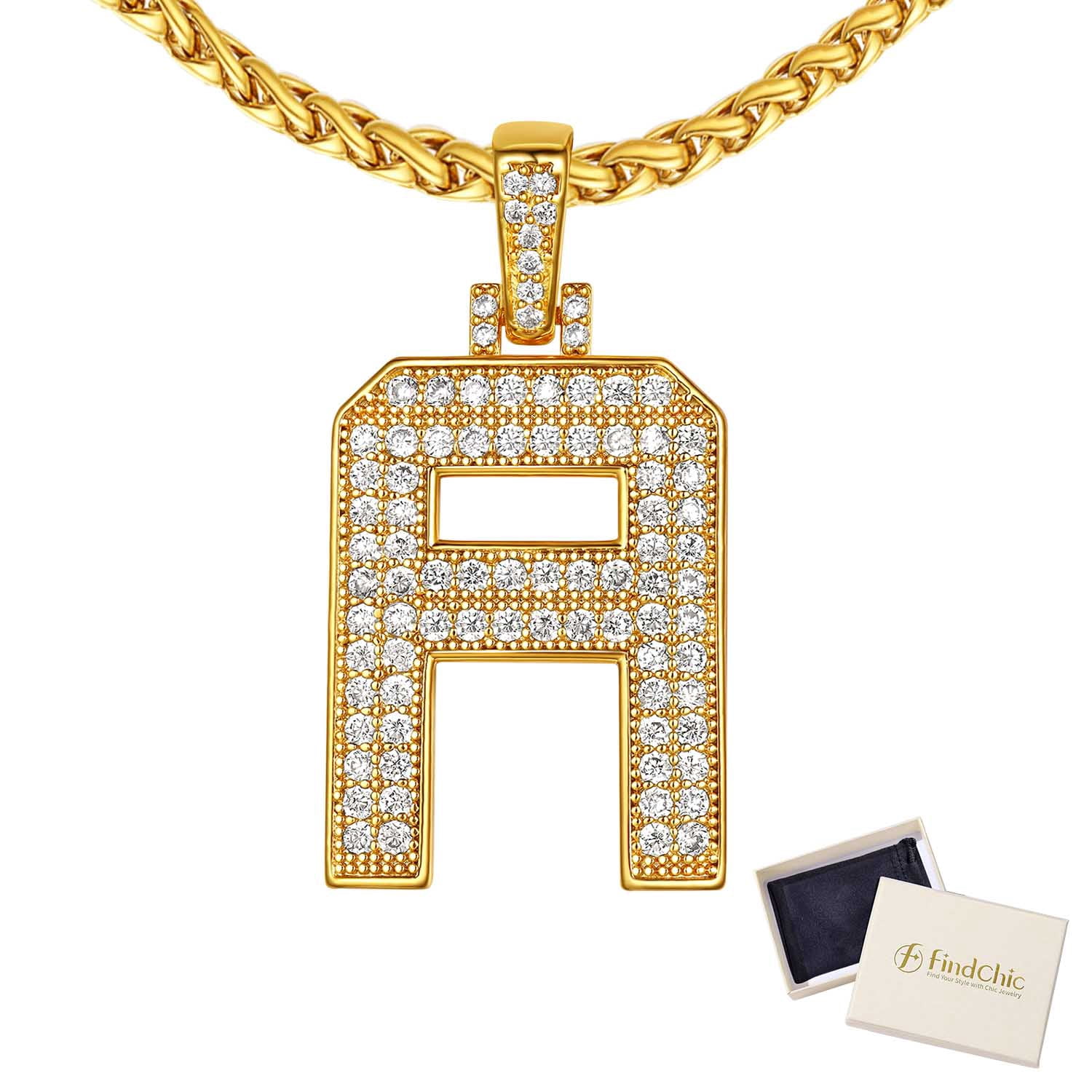 FindChic Personalized Initial Necklaces for Women/Men Diamond Gold ...