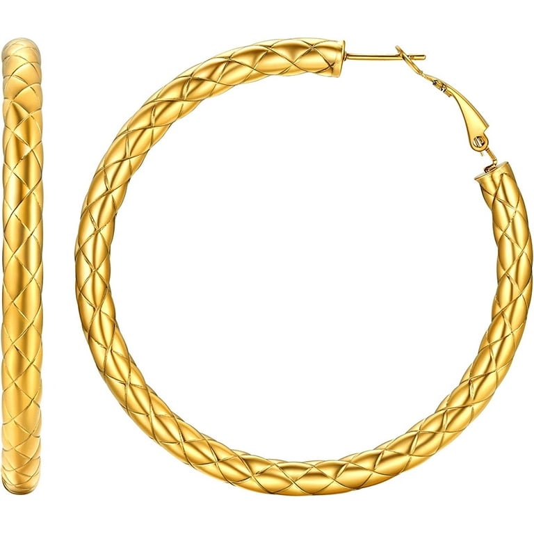 Big gold hoops discount