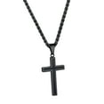 thumbnail image 1 of FindChic Black Cross Necklaces for Men Christian Necklace Pendant Jewelry for Men Boyfriend Husband with 22+2 inch Chain, 1 of 6