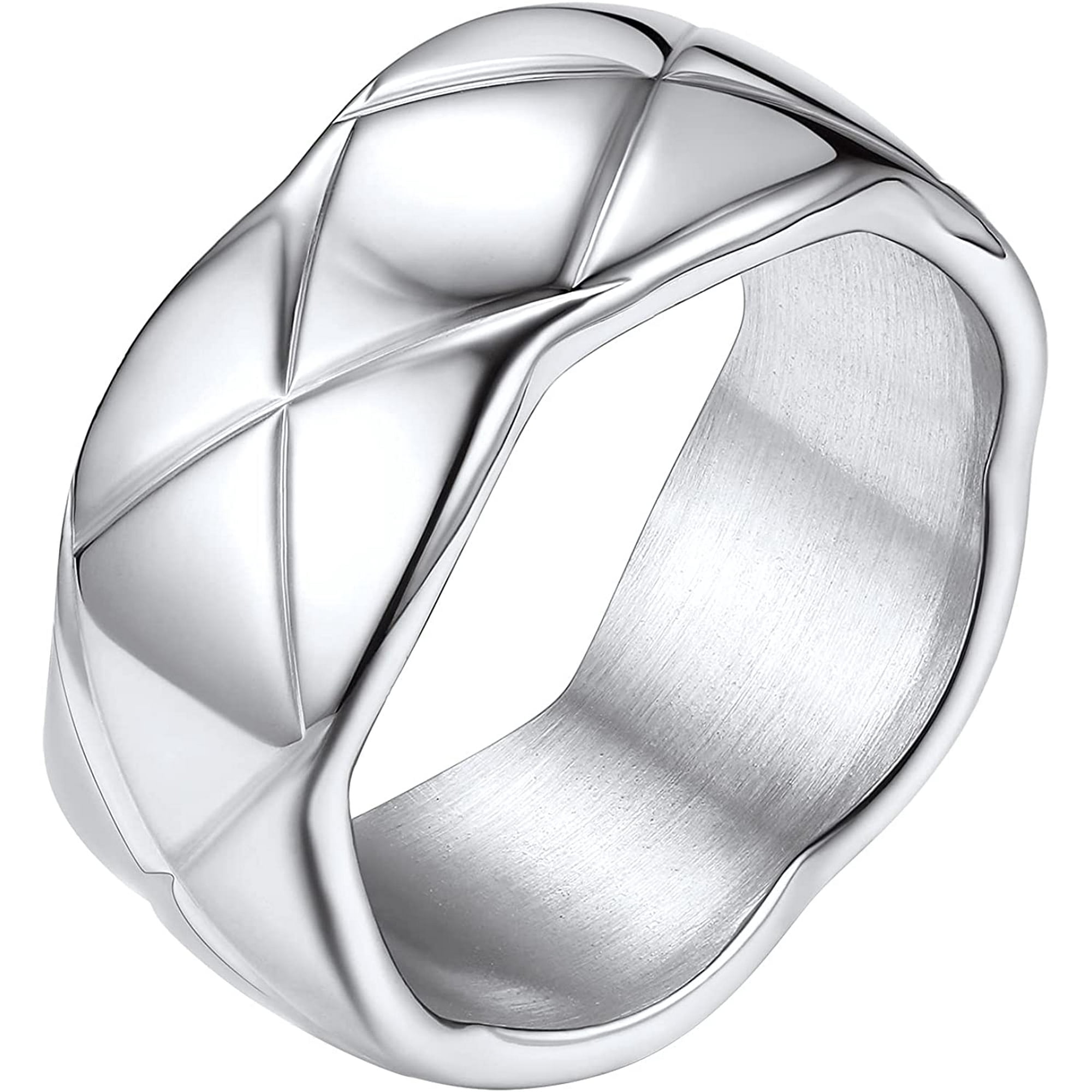 Rofusn Vintage Ace Playing Card Ring — Stainless Steel Poker Band For Men & Women, Unisex Biker Style Ring