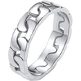 thumbnail image 1 of FindChic Cuban Link Band Rings for Mens Hip Hop Stainless Steel Rings Size 5 to 11 Engagement Promise Rings for Her/Him Valentine's Day Birthday Gift（Box）, 1 of 7