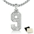 thumbnail image 1 of FindChic Number Necklaces for Men Sports Baseball 0-9 Pendant Jewelry 22'' Wheat Chain Gifts for Birthday Christmas, 1 of 9