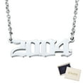 thumbnail image 1 of FindChic Birth Year Necklaces for Women Men, Stainless Steel 2004 Old English Birth Year Number Pendant Necklace Birthday Mothers Day Jewelry Gifts Mom Her Wife, Silver, 1 of 9
