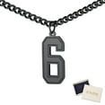 thumbnail image 1 of FindChic Mens Custom Chain Football Number Necklaces, 0-9 Numbers Black Necklace for Son/Dad, Christmas Birthday Jewelry Gifts, 1 of 9