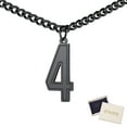 thumbnail image 1 of FindChic Mens Custom Chain Football Number Necklaces, 0-9 Numbers Black Necklace for Son/Dad, Christmas Birthday Jewelry Gifts, 1 of 9
