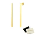 thumbnail image 1 of FindChic Stainless Steel Earrings for Women 14K Gold Plated Bar Drop Earring Thin Flat Geometric Dangle Earrings Christmas Birthday Jewelry Gifts for Girlfriend/Mom, with Gift Box, 1 of 8