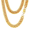 thumbnail image 1 of FindChic 14K Gold Plated Chain for Men, Stainless Steel Cuban Chains Hip Hop Necklace for Anniversary Christmas, 12mm/28'', 1 of 7