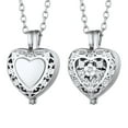 thumbnail image 1 of FindChic Women Heart Shaped Urn Necklaces for Ashes Stainless Steel Angel Wing Pendant Waterproof Cremation Urn Jewelry for Christmas Birthday with Gift Box, 1 of 7