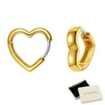 thumbnail image 1 of FindChic Huggie Earrings for Women Hypoallergenic Heart Stud Earring 14K Gold Plated Christmas Birthday Jewelry Gifts for Her with Box, 1 of 9
