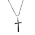 thumbnail image 1 of FindChic Mens Cross Necklace Christian Crucifix Jewelry Stainless Steel Cross Pendant with 22" Chain for Christian Dad Father's Day Gift, 1 of 7