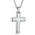 thumbnail image 1 of FindChic Cross Necklaces for Men Stainless Steel Lord's Prayer Pendant Necklace Boyfriend Husband Religious Valentine's Day Gift Packaged, 1 of 8