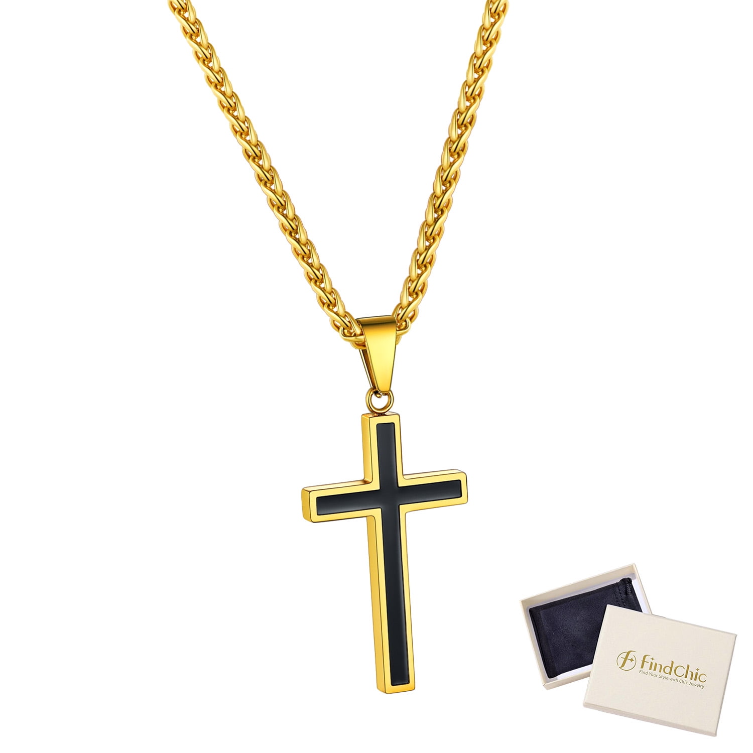 Obsidian Crucifix Cross Necklace - Hand Carved Apache Tears Pendant, Protection Amulet, Cord Version For Men & Women